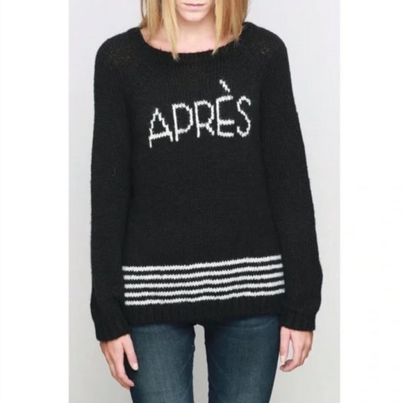 Wooden Ships Apres Cozy Crew Knit Mohair Wool Blend Pullover Sweater sz Sm/Md - Picture 8 of 8